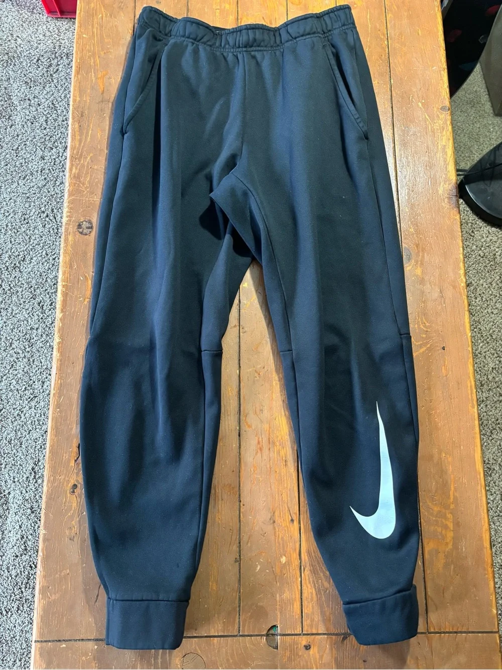 Nike Therma Fit Tapered Training Pants Big Swoosh Logo Joggers